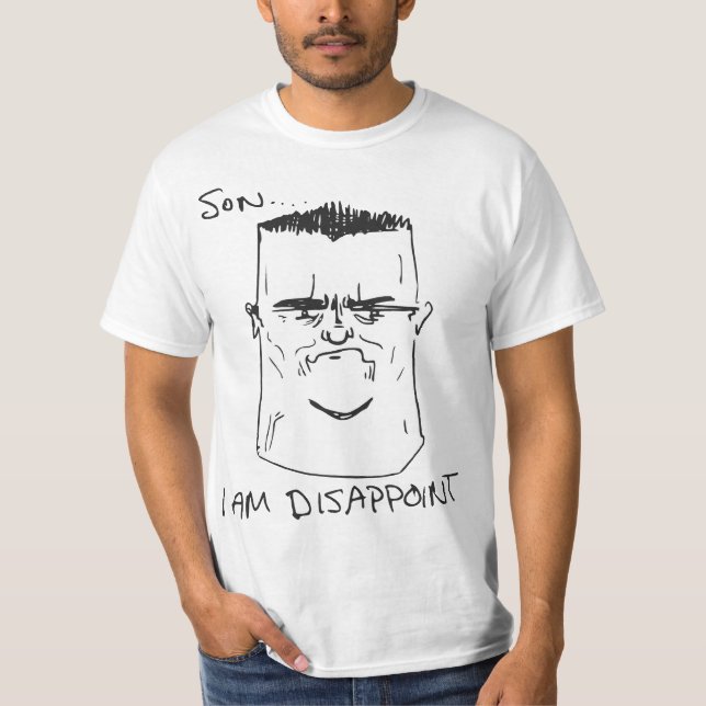 Sohn bin ich enttäusche Vater-Raserei-Comic Meme T-Shirt (Vorderseite)