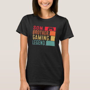 Sohn Bruder Gaming-Legende Videospieler Für Jungen T-Shirt