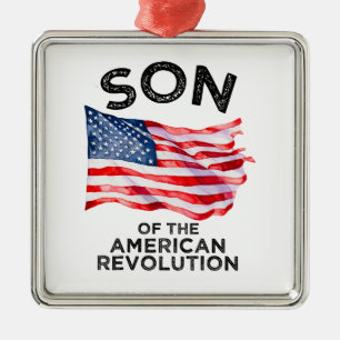 Sohn der amerikanischen Revolution SAR US FLAG Ornament Aus Metall