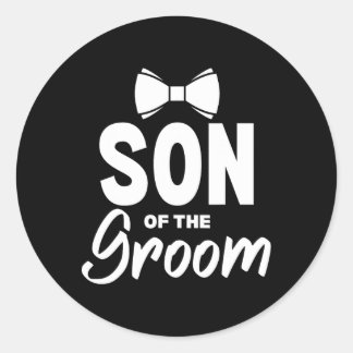 Sohn der Groom Wedding Party Familienkostüm Runder Aufkleber