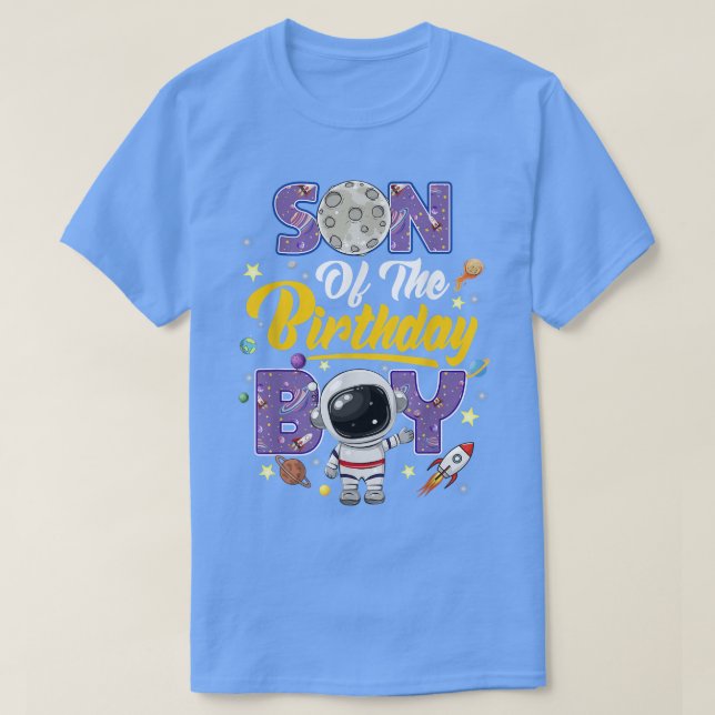 Sohn der jungen Astronauten-Matchfamilie T-Shirt (Design vorne)
