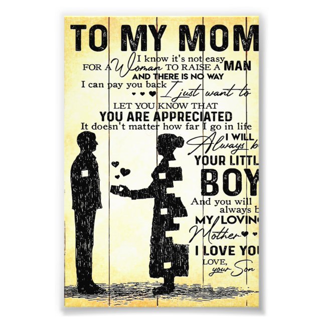 Sohn der Mama, Geschenk für meine Mama, Geschenkid Fotodruck (Vorne)