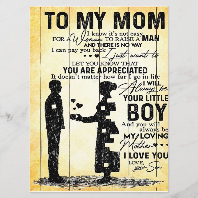 Sohn der Mama, Geschenk für meine Mama, Geschenkid Menükarte (Vorderseite)