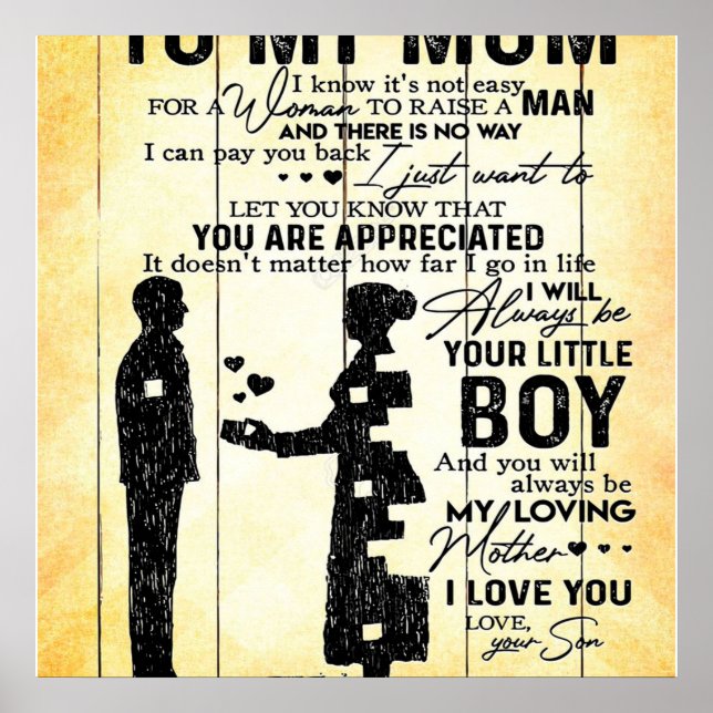 Sohn der Mama, Geschenk für meine Mama, Geschenkid Poster (Vorne)