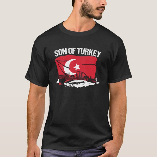 Sohn der Türkei Istanbul Ankara Türkiye Proud Turk T-Shirt (Vorderseite)
