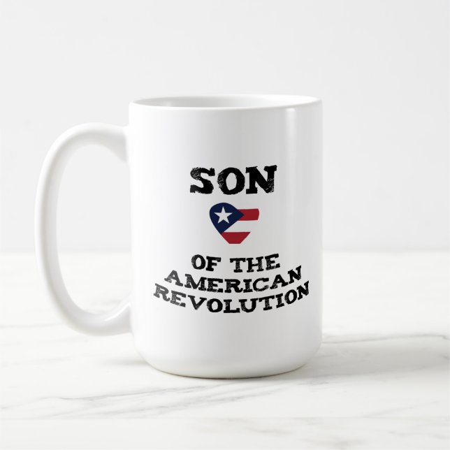 Sohn des American Revolution USA Star Eagle Vater Kaffeetasse (Links)