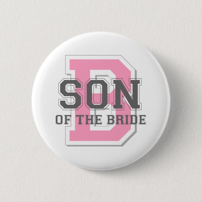 Sohn des Braut-Beifalls Button (Vorderseite)