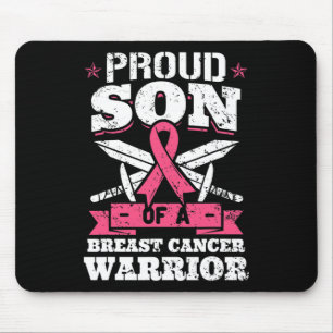 Sohn des Brustkrebses Krieger rosa Bewusstseinsban Mousepad