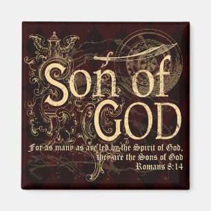 Sohn des Gottes, Römer-8:14 christlich Magnet