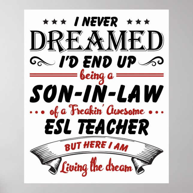 Sohn des Phantastischen ESL-Lehrers Poster (Vorne)