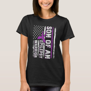 Sohn eines Kriegerpilepsien Lila Unterstützung für T-Shirt