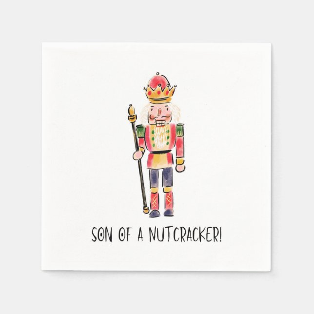 Sohn eines Nutcracker-Cocktails Napkin Serviette (Vorderseite)
