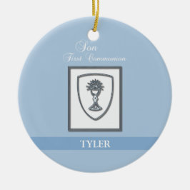 Sohn, Erste Kommune Silver Chalice Keramik Ornament