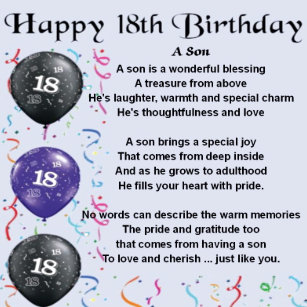 Der 18 Geburtstag Des Sohns Geschenke Zazzle Ch