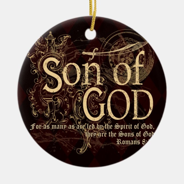 Sohn Gottes, Römer 8:14 Christlich Keramik Ornament (Vorne)