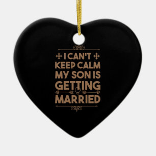 Sohn heiratet Junggesellinnen-Abschiedsparty Keramik Ornament