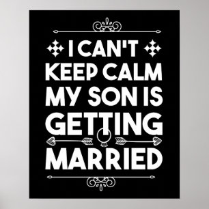 Sohn heiratet Junggesellinnenabschied Hochzeitsfei Poster