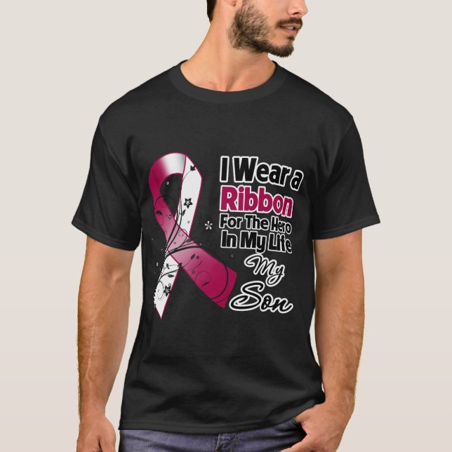 Sohn-Held in meinem Leben-Kopf-Hals-Krebs T-Shirt (Vorderseite)