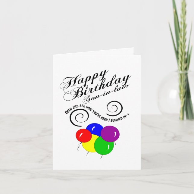 Sohn Karte (Vorderseite)