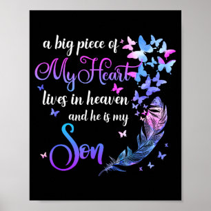 Sohn lebt im Himmel Gedenk Zitate Liebe Mutter Vat Poster