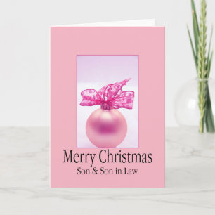 Sohn und Schwiegersohn Karte froher Weihnachten