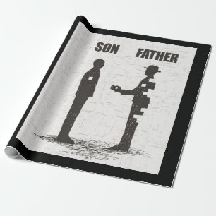 Sohn und Vater Geschenkpapier