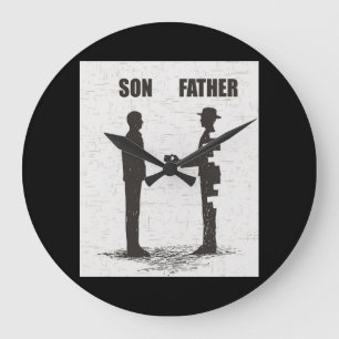 Sohn und Vater Große Wanduhr