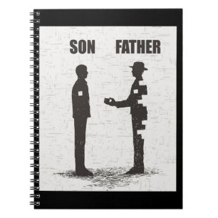 Sohn und Vater Notizblock
