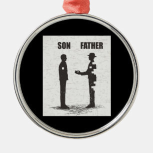 Sohn und Vater Ornament Aus Metall