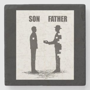 Sohn und Vater Steinuntersetzer