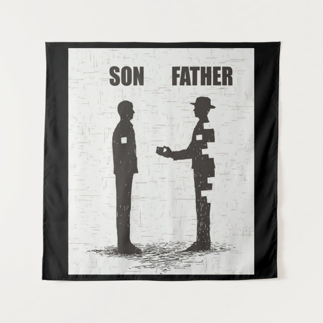 Sohn und Vater Wandteppich (Vorderseite)