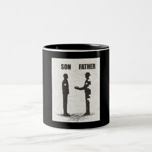 Sohn und Vater Zweifarbige Tasse