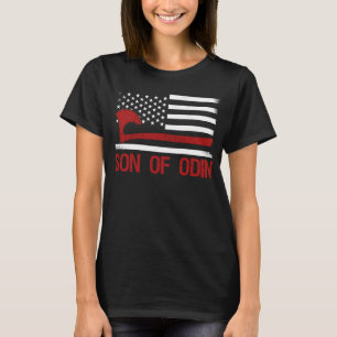 Sohn von Odin Valhalla Amerikanische Königsflagge T-Shirt