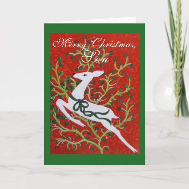 Sohn, Weihnachtskarte Feiertagskarte (Vorderseite)