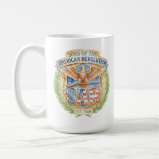 Söhne der Amerikanischen Revolution SAR Gegr. 1889 Kaffeetasse