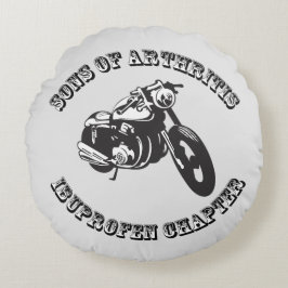 Söhne der Arthritis runder Cotton Biker Kissen