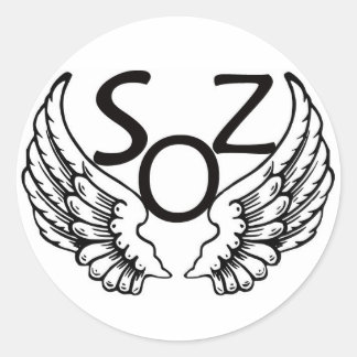 Söhne des Zebedee-Logos Runder Aufkleber