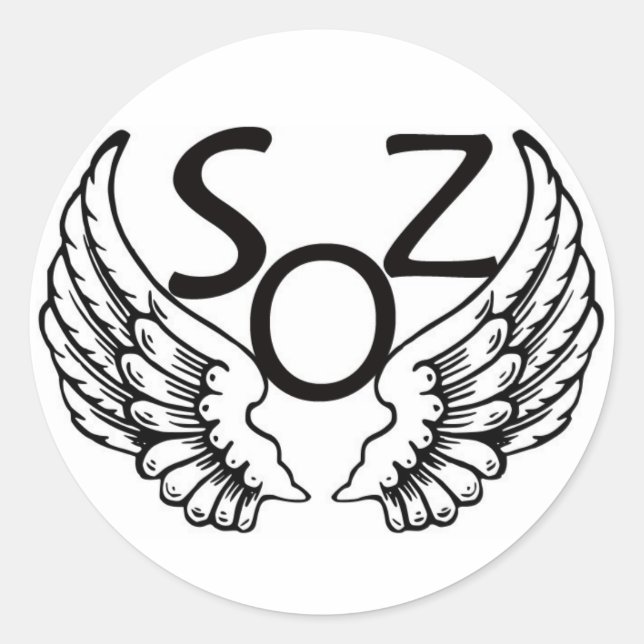 Söhne des Zebedee-Logos Runder Aufkleber (Vorderseite)