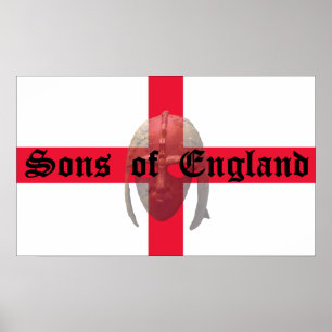 Söhne Englands angelsächsischer Helm Poster