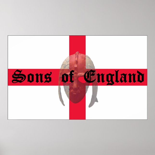Söhne Englands angelsächsischer Helm Poster (Vorne)
