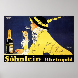 SOHNLEIN RHEINGOLD German Champagne von Fritz Rump Poster
