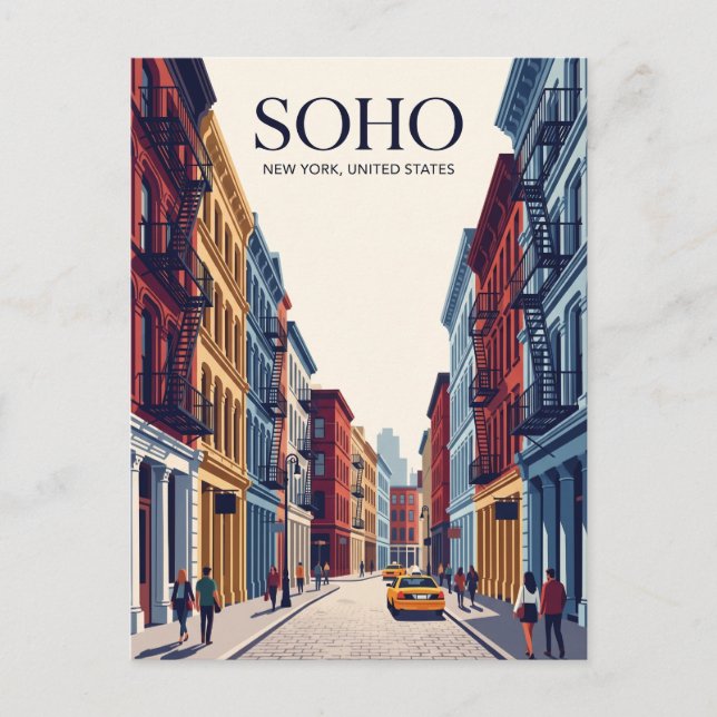 SoHo New York State Postkarte (Vorderseite)