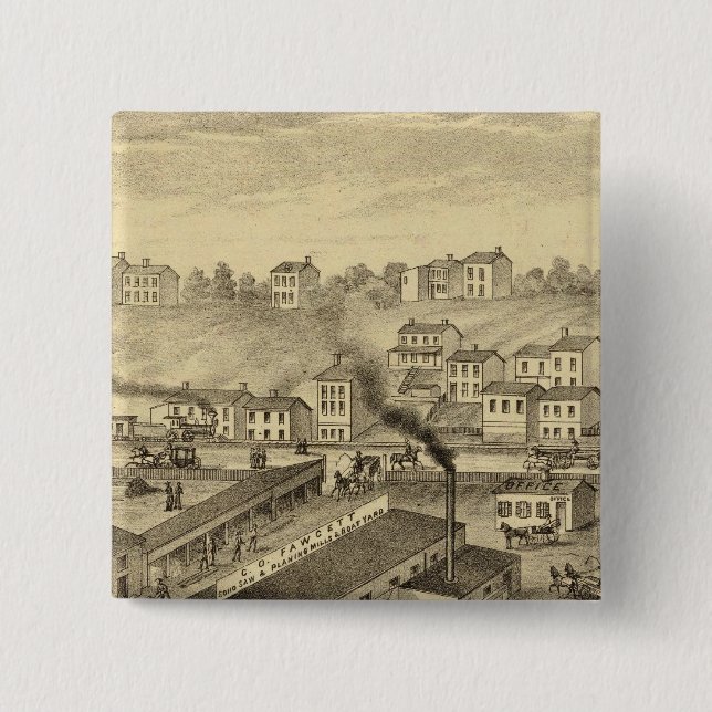 Soho Saw- und Putzmühlen und Bargeländer Button (Vorderseite)