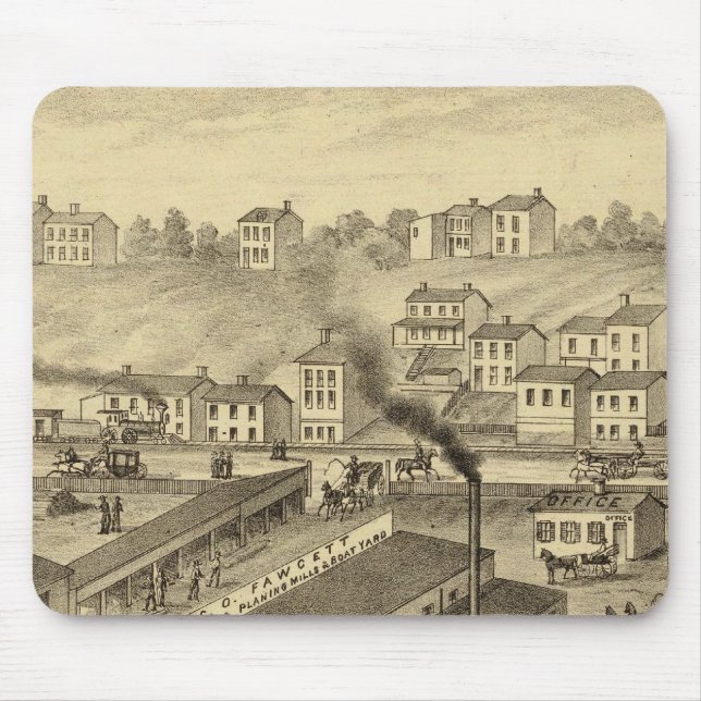Soho Saw- und Putzmühlen und Bargeländer Mousepad (Vorne)