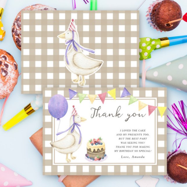 Soignée fête d'anniversaire Goose merci (Créateur téléchargé)