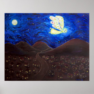 Soin de l'âme ange bébé Poster Art Imprimer