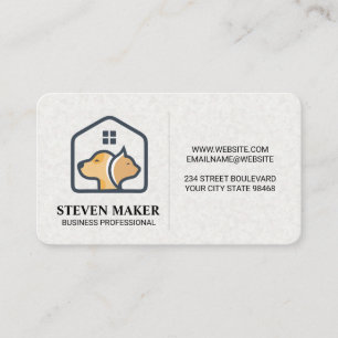 Soin des Animaux Carte de Visite pour Chat Chien