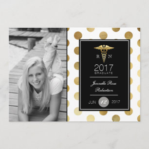 Soins infirmiers Chic Gold Party FAIRE-PART