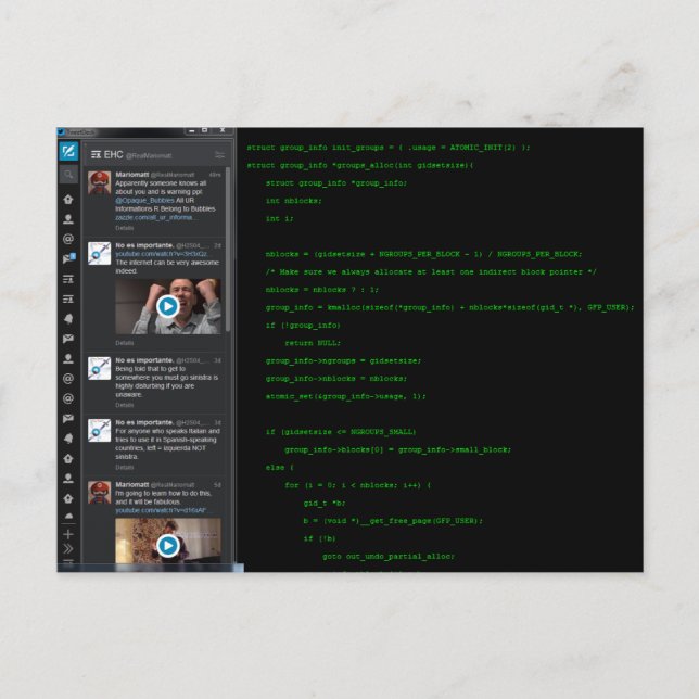 Soirée à la maison avec la carte postale EHC (Devant)