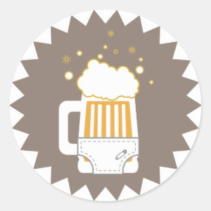 Soirée bière et couche Stickers